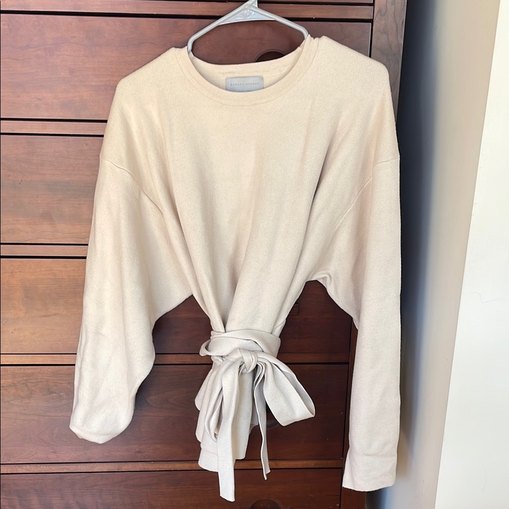 Modern Citizen Tie-Front Top in Oatmeal